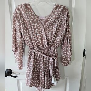 Polka Dot Romper with Belt